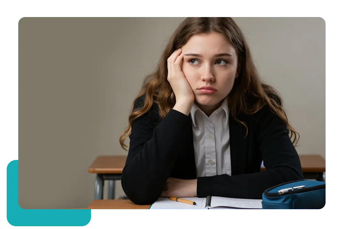 Student feeling frustrated